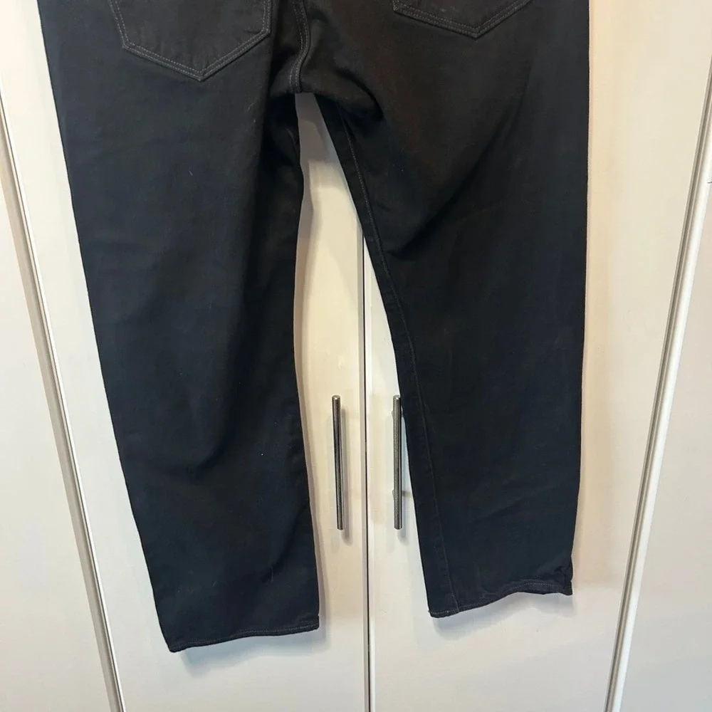 Levis 501 Mens Black Original Fit Straight Leg Button Fly Jeans W42 L32